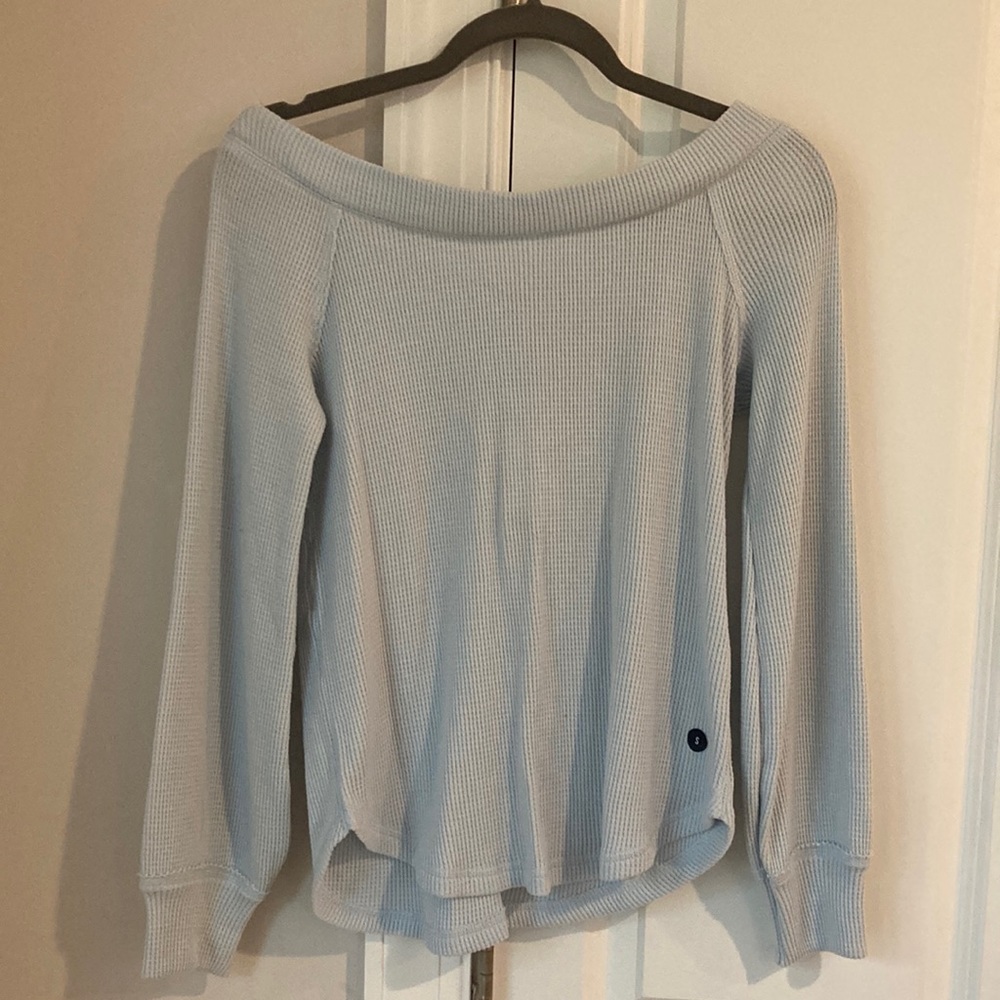 Abercrombie & Fitch NWT light blue off the shoulder top